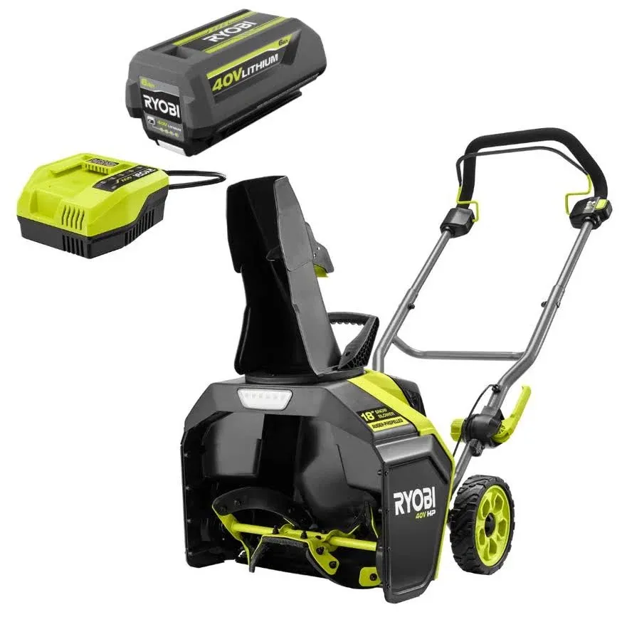 40V HP Brushless 18" Single-Stage Auger-Propelled Snow Blower Kit
